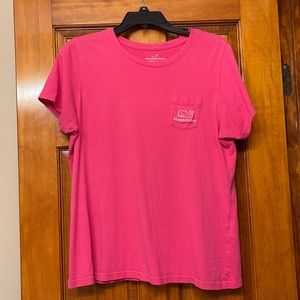 Large Vineyard Vines pink tee.
